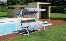 Dondolo 3 posti reclinabile bianco SV118