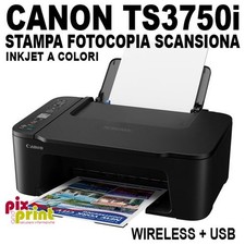 STAMPANTE MULTIFUNZIONE CANON TS3750i INKJET A COLORI WIFI+USB COLORE NERO