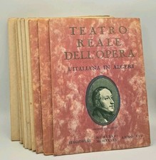 Teatro Reale dell'Opera - Lotto 9 libretti 1936 Puccini Rossini Cimarosa