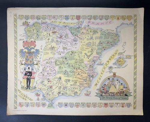 Storia mappa della - della, spagna