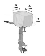 COPRIMOTORE FUORIBORDO 2/4 HP MISURE 40x25x32mm COLORE GRIGIO