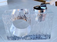 Accendino da tavolo IM Corona in plexiglass Guzzini anni '70 design scultoreo