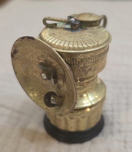 Antica lampada minatore - minatore, in