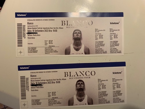 Biglietti concerto blanco - biglietti,