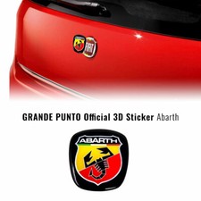 Adesivo Abarth 3D Ricambio Logo per Fiat Grande Punto, Posteriore
