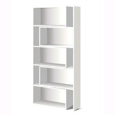 Libreria in Legno Estensibile colore Bianco Caldo 72/138x24x181H cm CR16B