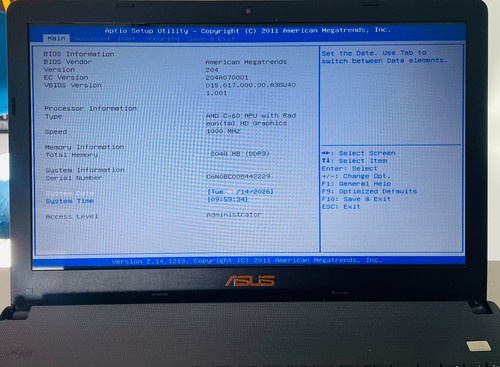 Asus x501u notebook no - x501u,