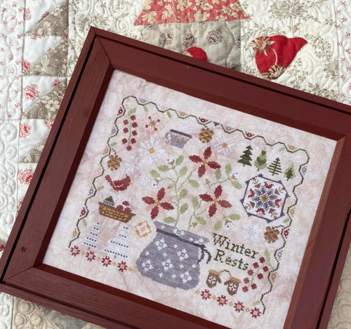 Winter rest cross stitch - winter,