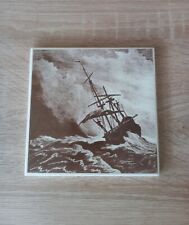 Vintage Mattonella Ceramica Mosa Holland Veliero Barca Nautica Mare