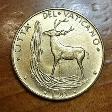 VATICAN CITY 20 Lire Paul VI
