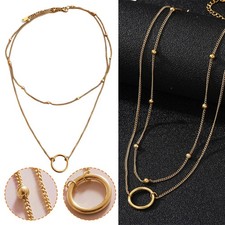 Collana doppio strato placcata