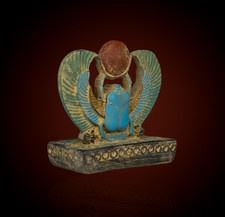 Antica Statua Scarabeo Egizio