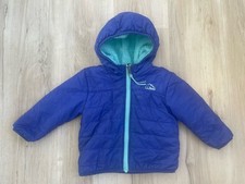 Giubbotto imbottito L L Bean bambino 6-12 mesi blu reversibile foderato in pile invernale