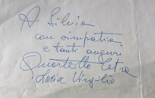 Autografi dei cantanti Quartetto Cetra su tovaglietta ristorante  COME DA FOTO