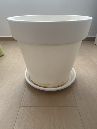 Vaso per fiori plastica - , bianco