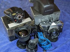 Olympus OM-2 MD OM2 + Vintage Zuiko OM 50/1.8 Obiettivo Sigma 21-35, Flash 310