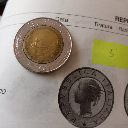 Moneta 500 lire del - 500,