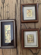 Set 3 Quadretti Foglia Oro Piccoli