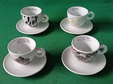 SET 4 RARE TAZZE + 4 PIATTINI