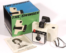 PRL) POLAROID LAND CAMERA BOXED THE SWINGER MODEL 20  SVILUPPO IMMEDIATO VINTAGE