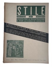 GIO PONTI -  STILE n. 44 Agosto 1944 - ARCHITETTURA ARREDAMENTO DESIGN