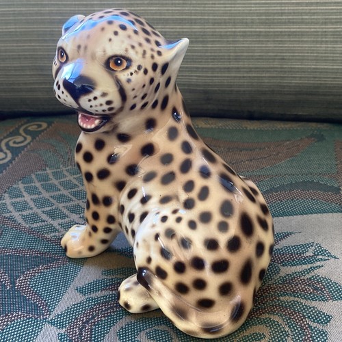 Rara scultura figura - , leopardo