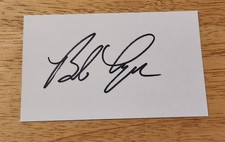 Scheda autografata Bob Lazar 3x5 con loa AREA 51 INVESTIGATORE UFO