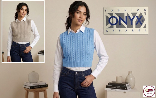 Gilet maglia corto - corto, "onyx"