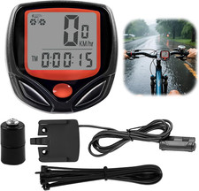 Contachilometri Bici Digitale, Ciclocomputer Impermeabile IPX6, Tachimetro 14 Fu