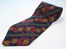 Brioni Roma 100% Silk Blue Red