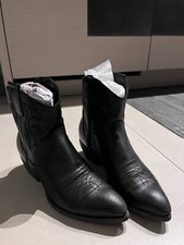 Texani-Stivali-Donna-N.36-Originali-Camperos-Nero-Stivaletto-Primadonna-Country