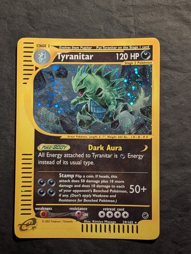 Tyranitar holo 165 rare - tyranitar,
