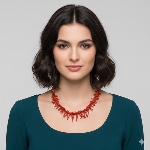 Collana vintage rosso - vintage,