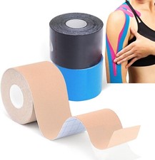 Grunda-Tape Kinesiologico 3 Rotolo,Tape Sportivo 5M X 5Cm Kinesio Taping Taping 