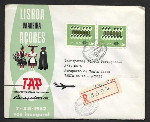 Portogallo tap primo volo 1962 - portogallo,