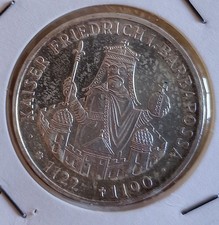 10 MARCHI GERMANIA 800° MORTE FEDERICO BARBAROSSA ARGENTO