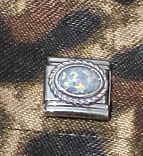 Charm argento perline opale - charm,