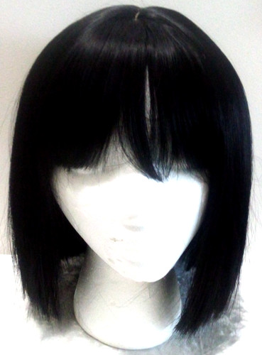 Parrucca bob nera - con, bangs