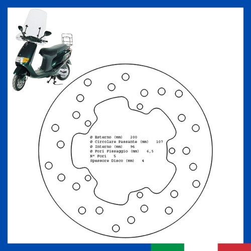 Disco freno anteriore piaggio - freno,