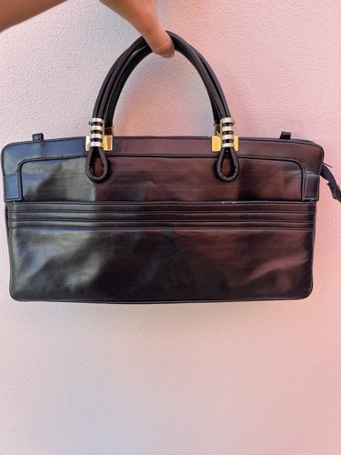 Borsa mano donna pelle nera - a,