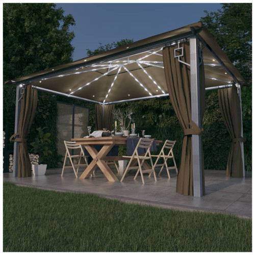 Gazebo 400x300 taupe - gazebo, cm