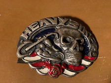 RARA pesante motociclista pesante fatta a mano: fibbia per cintura a catena in acciaio massiccio - anni '70!!!