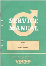 VOLVO 120 AMAZON OVERDRIVE SYSTEM MANUALE DI SERVIZIO ORIGINALE 1961