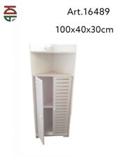 Mobile Angolare Bagno ART16489 - 100x40x30cm - Design Moderno con Ante bal