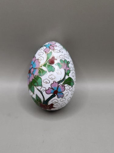 Uovo cloisonné floreale - uovo,