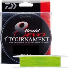 Daiwa Tournament Evo 8 porta trecce linea, 51,6 libbre, 135 m, 0,30 mm, Chartreuse