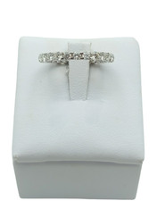 Anello riviera donna realizzato in oro bianco 18kt con diamanti 1.38ct, colore G