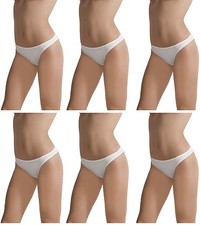 6 SLIP DONNA COTONELLA COTONE ELASTICIZZATO BRASILIANA 3942 INTIMO MUTANDINE