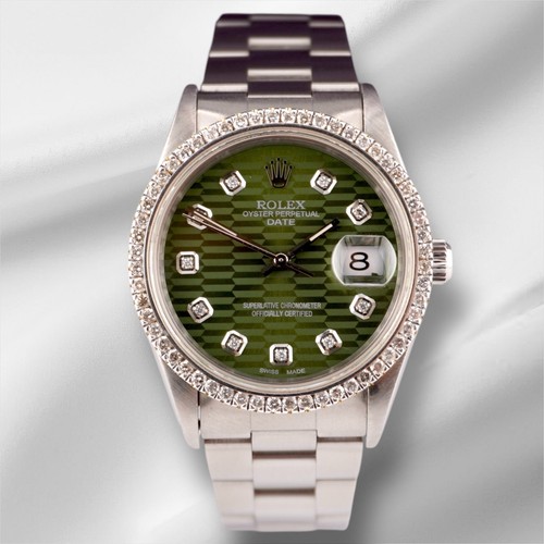 Rolex date 34mm donna - date, 1.5ct