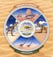 A7843a - Guinea-Bissau - Foglio francobolli - 2016 preistoria DINOSAURI